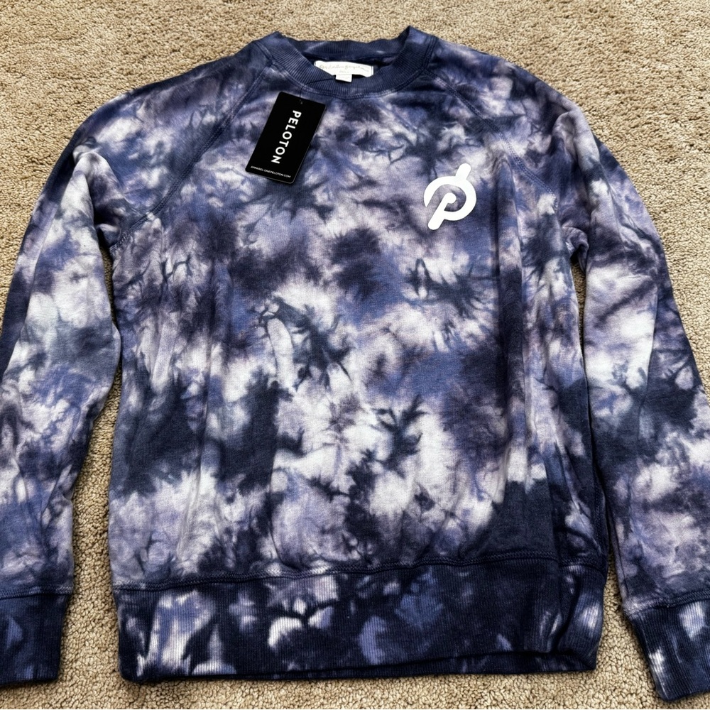 NWT Peloton x Spiritual Gangster Tie Dye Sweatshirt Long Sleeve Size Small